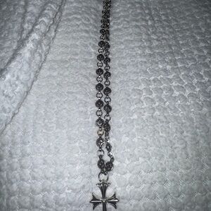 Chrome Hearts Silver Cross Necklace